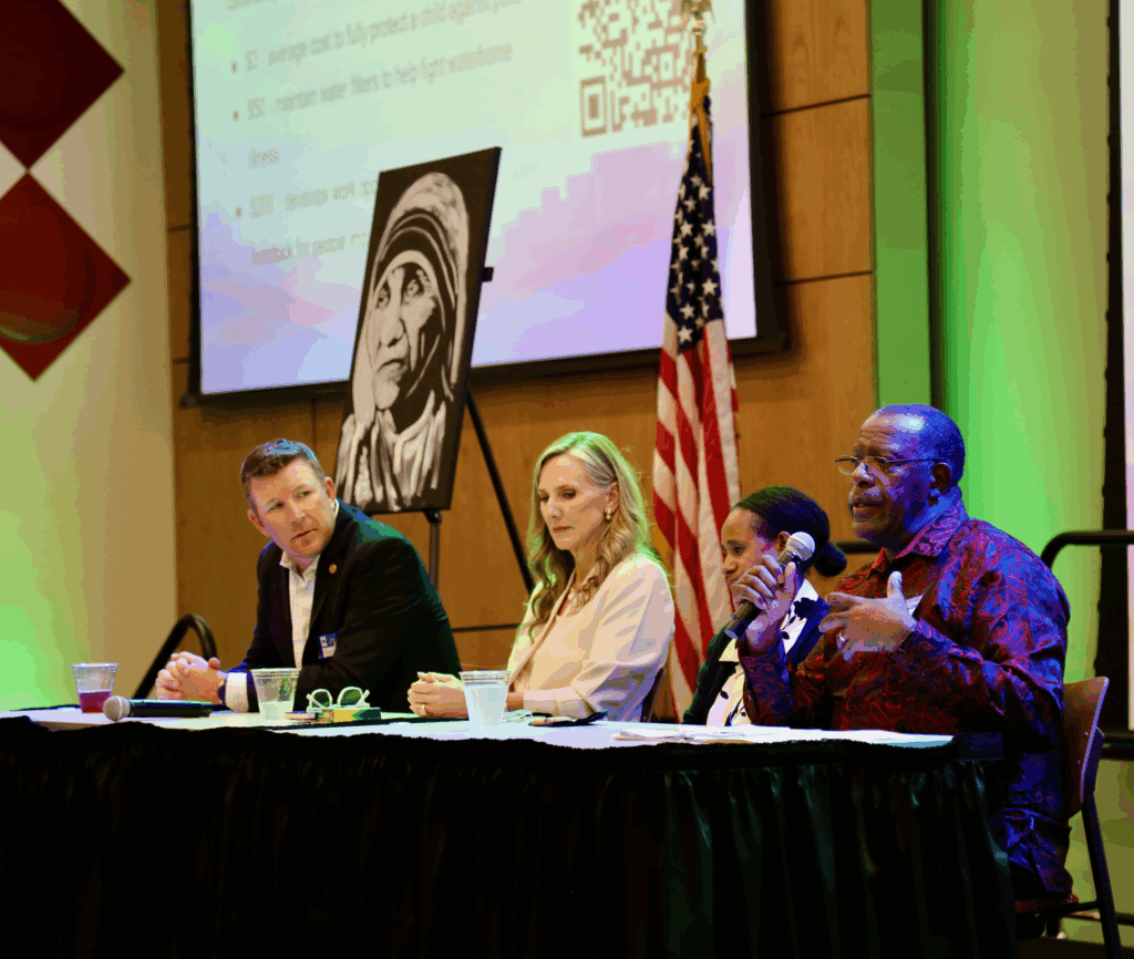 Rev. Célestin Musekura speaking to participants at the Wylie Peace Summit
