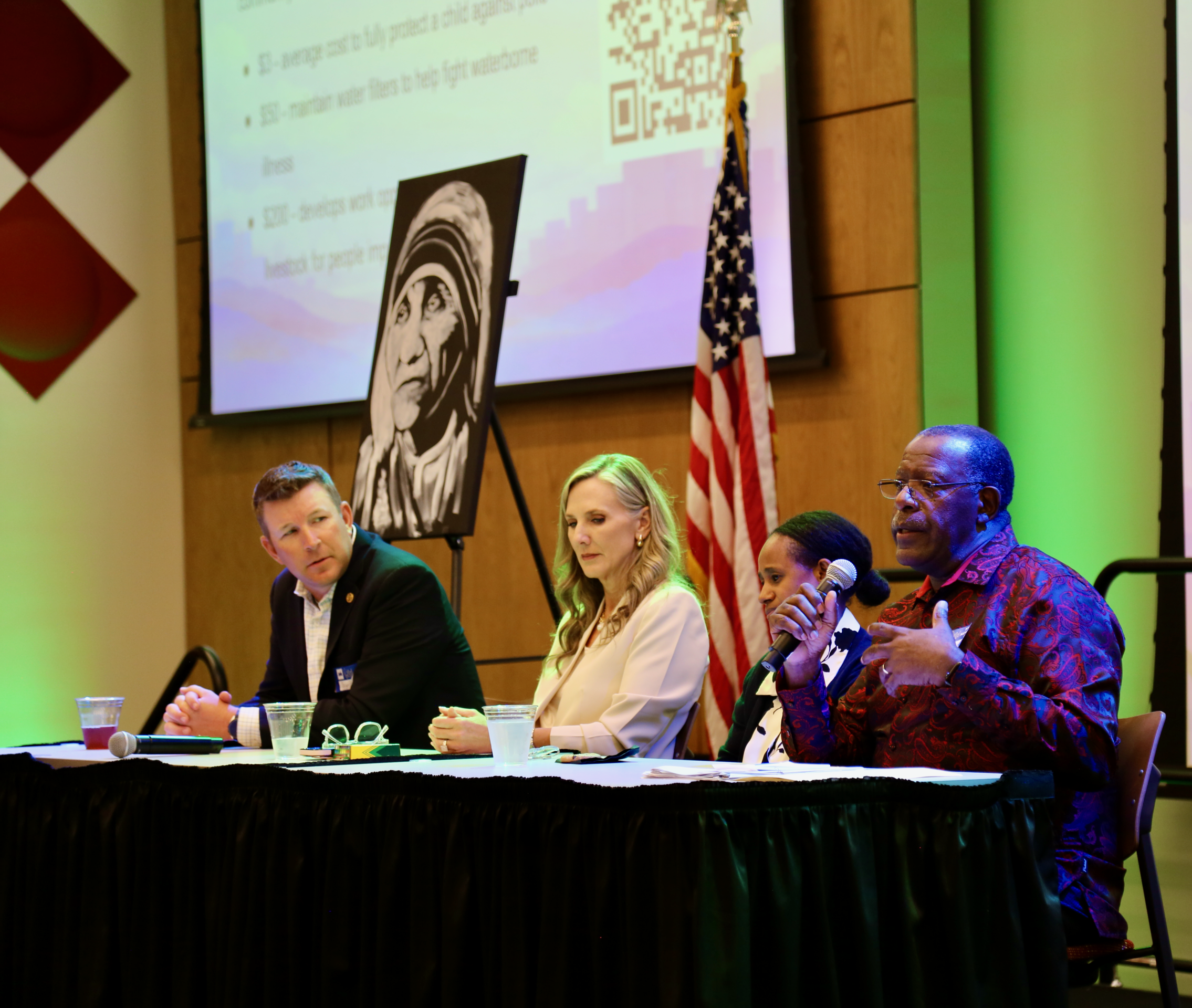 Rev. Célestin Musekura speaking to participants at the Wylie Peace Summit